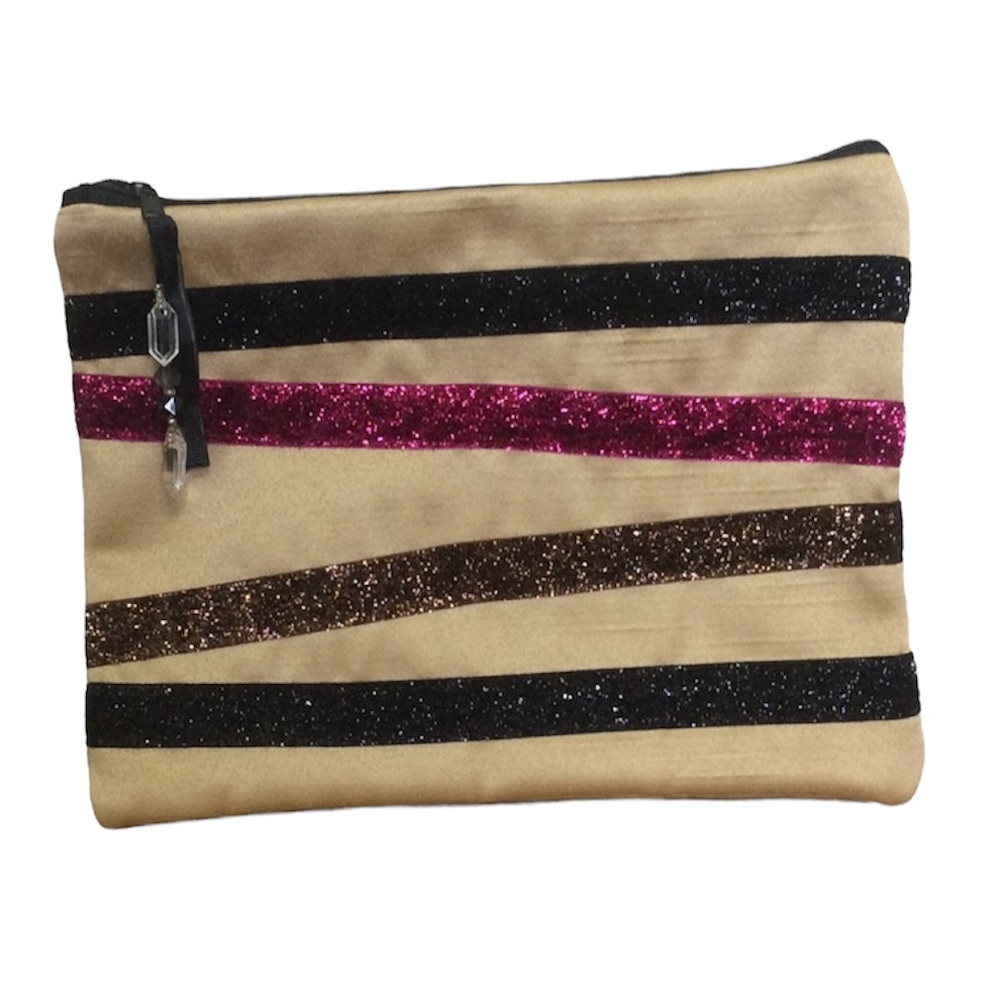 Cosmetic Makeup Bag Women Zipper Closure Lined Inside Pocket New - Picture 5 of 5